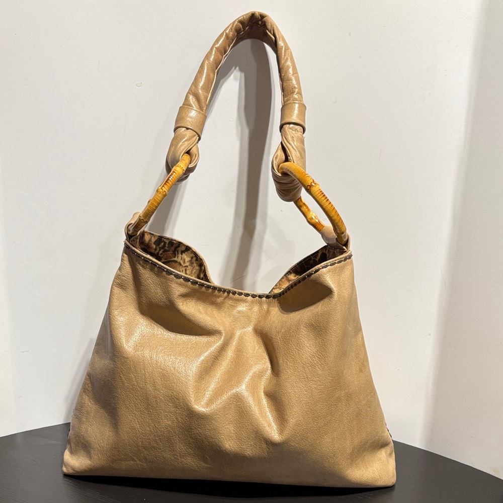 Plinio Visona Elegant Tan Leather Women's Bag